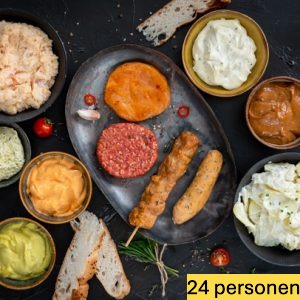 Barbecue pakket compleet Populair - 24 personen - voor € 10,80 per persoon.